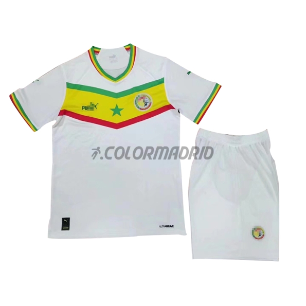 trabajo Tibio condado Camiseta Senegal Primera Equipación 2022 Copa Mundial Niño Kit | ColorMadrid