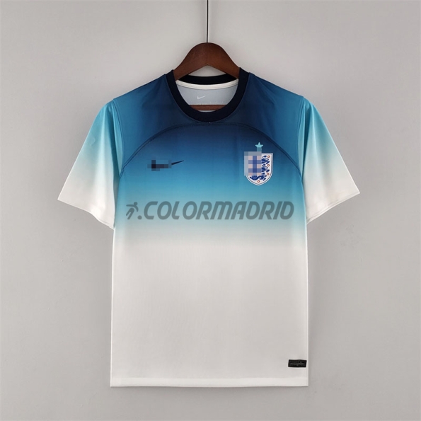 England White/Blue Soccer Jersey 2022