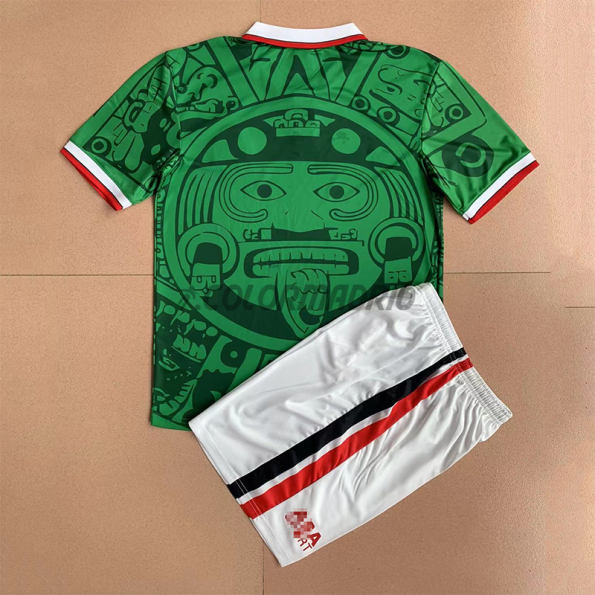 Camiseta México Primera Equipación Retro 1998 Niño Kit