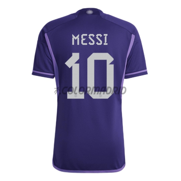 Maillot Messi 10 Argentine 2022 Extérieur 3 Etoiles