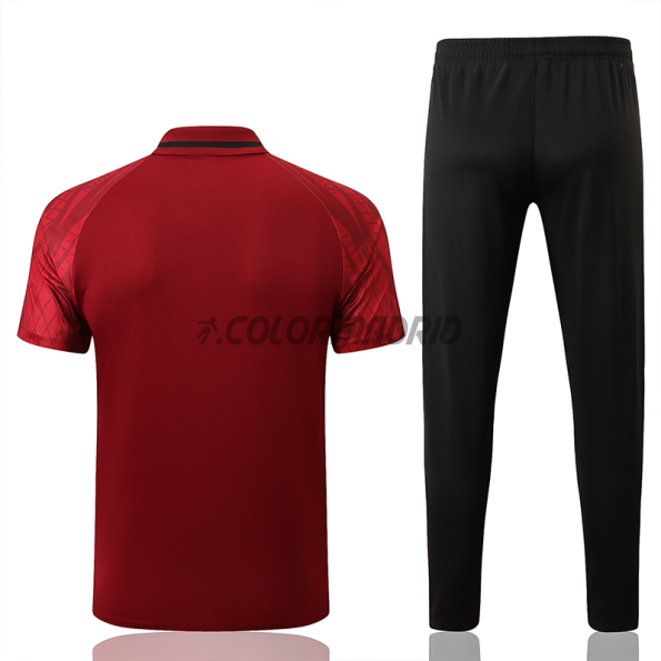 2022 Portugal Polo Training Kit(Polo Shirt+Pants)-Red