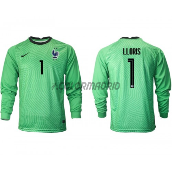France Soccer Jersey Goalkeeper Long Sleeve LLORIS 1 Green 2021
