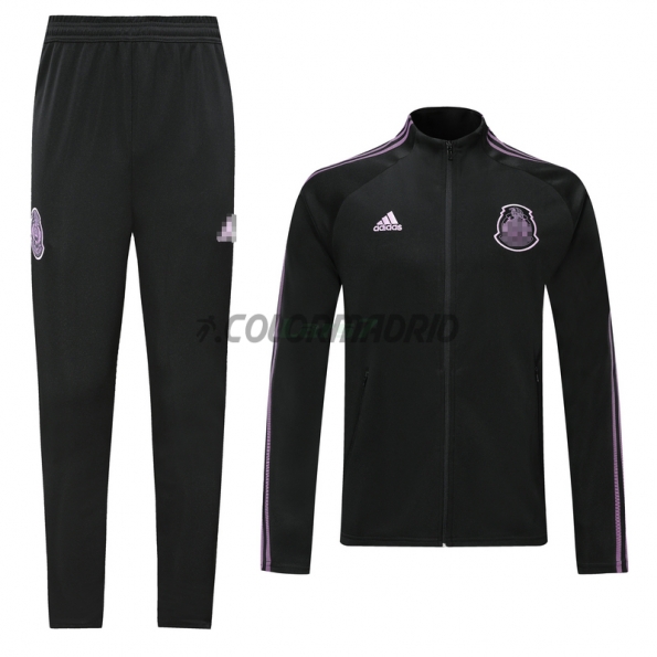 2020 Mexico Black/Purple High Neck Collar Training Jacket