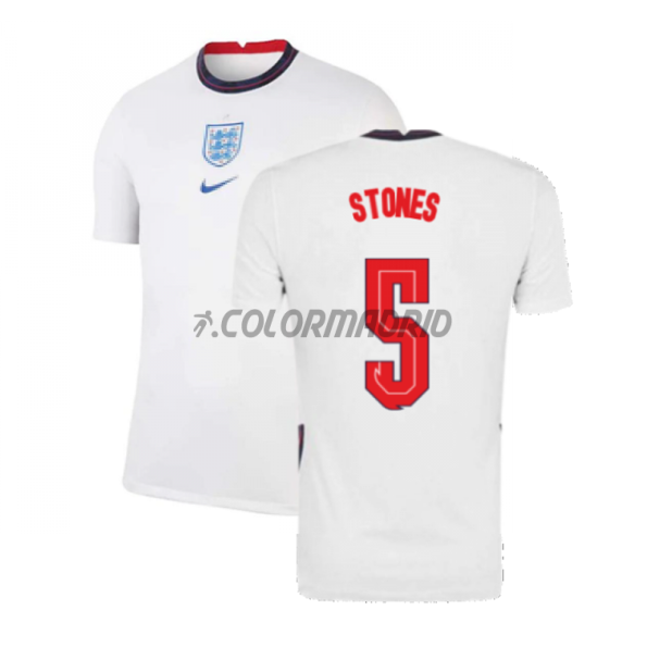STONES 5 England Soccer Jersey Home 2021
