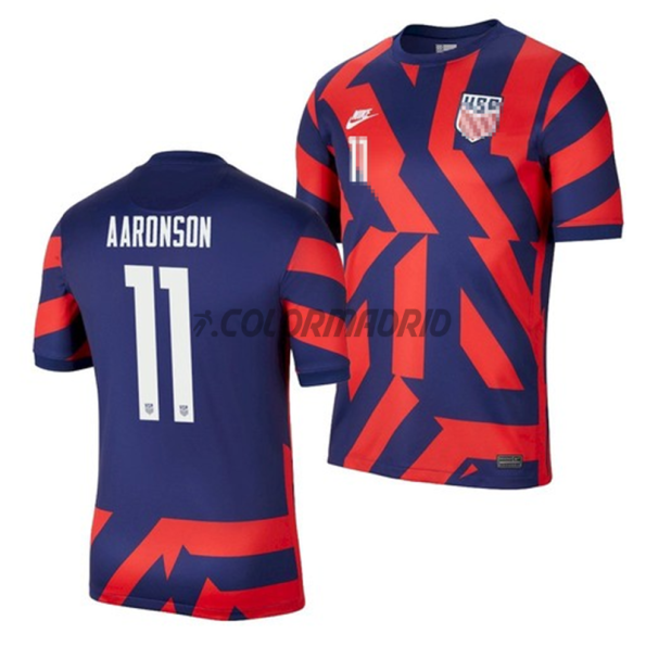 AARONSON 11 USA Soccer Jersey Away 2021