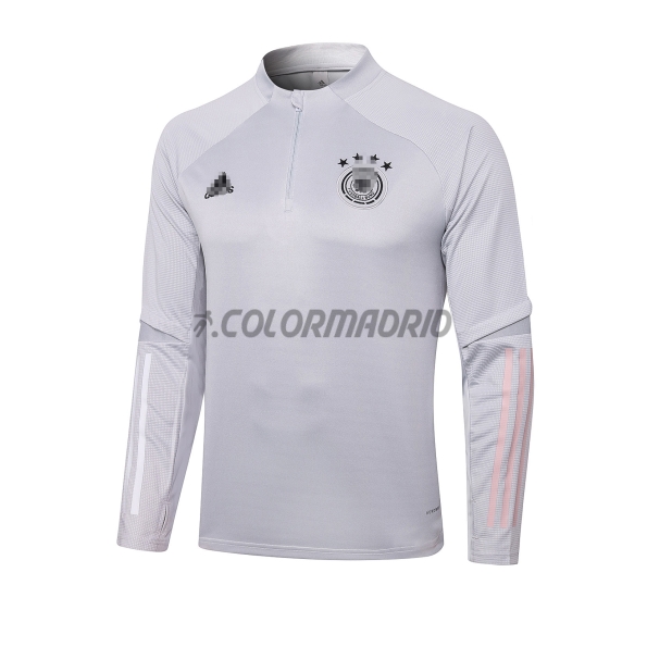 2020 Germany Light Gray Zipper Training Sweatshirt