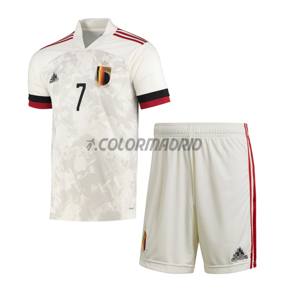 Belgium DE BRUYNE 7 Kid's Soccer Jersey Away Kit 2021