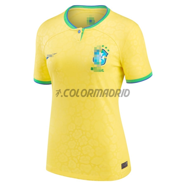 Camiseta Brasil Primera Equipación 2022 Mujer Mundial