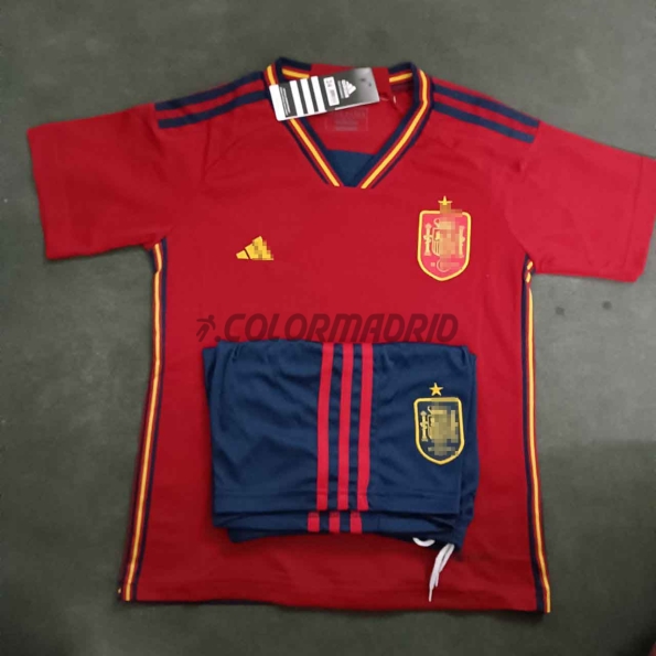 Maillot Kit Coupe du Monde Espagne 2022 Domicile Enfant