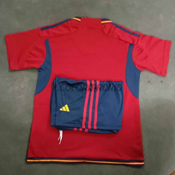 Spain Kid's Soccer Jersey Home Kit 2022 World Cup