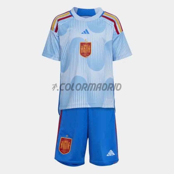 Camiseta España Segunda Equipación 2022 Copa Mundial Niño Kit (PREVENTA POR 10 DÍAS)