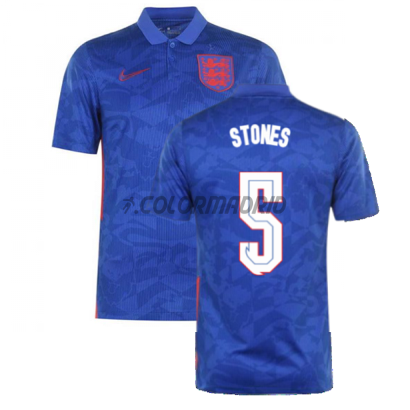 STONES 5 England Soccer Jersey Away 2021
