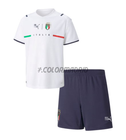 Italy Kid's Soccer Jersey Away Kit 2021