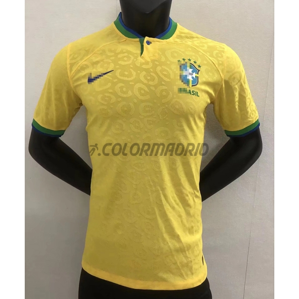 Camiseta Brasil Primera Equipación 2022 Mundial (EDICIÓN JUGADOR)