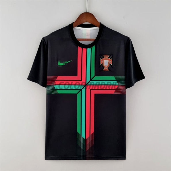 Portugal Black Soccer Jersey 2022