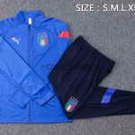 Chaqueta Italia 2022 Cuello Medio Azul