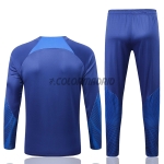 2022 Netherlands Dark Blue Training Sweatshirt Kit(Top+Trouser)