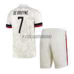 Belgium DE BRUYNE 7 Kid's Soccer Jersey Away Kit 2021