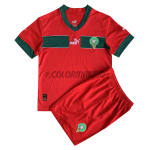 Camiseta Marruecos Primera Equipación 2022 Copa Mundial Niño Kit