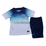 England Kid's White/Blue Soccer Jersey Kit 2022