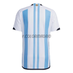 Camiseta Argentina Primera Equipación 2022 Mundial Campeón con Tres Estrellas (EDICIÓN JUGADOR)