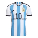 Camiseta Messi 10 Argentina Primera Equipación 2022 Mundial 3 Estrellas