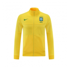 2021/2022 Brazil Yellow High Neck Collar Training Jacket