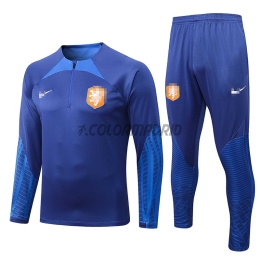 2022 Netherlands Dark Blue Training Sweatshirt Kit(Top+Trouser)
