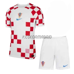 Maillot Kit Coupe du Monde Croatie 2022 Domicile Enfant
