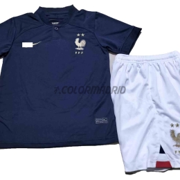 Maillot Kit Coupe du Monde France 2022 Domicile Enfant