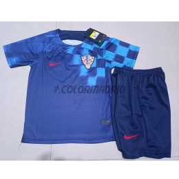 Croatia Kid's Soccer Jersey Away Kit 2022